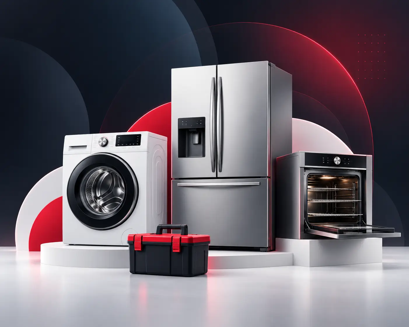 Appliance repair in a modern home